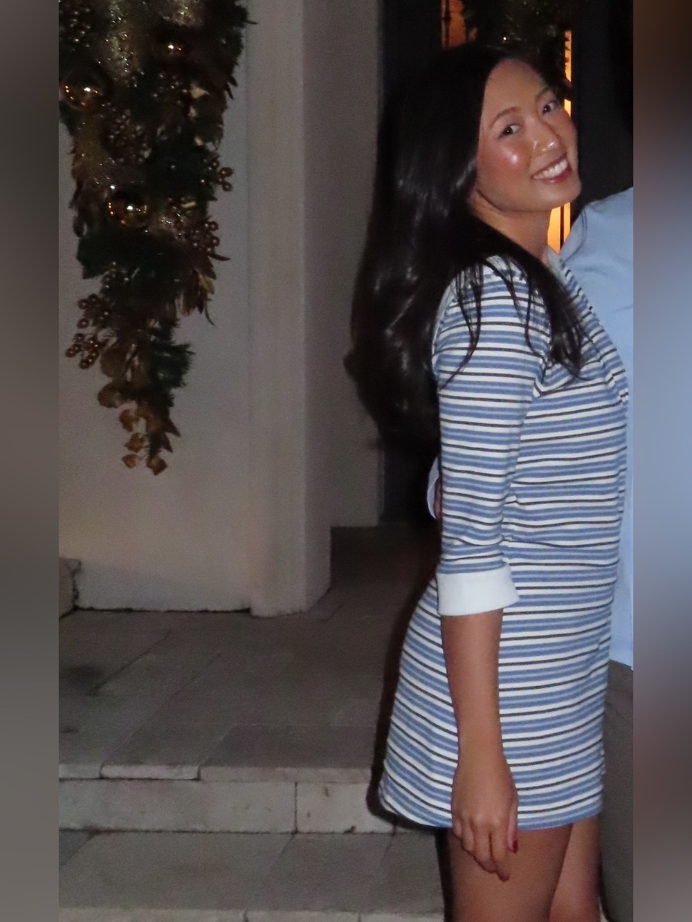 Fait Par Foutch — Mia Dress in Mykonos Blue Stripe - Picture 2 of 5